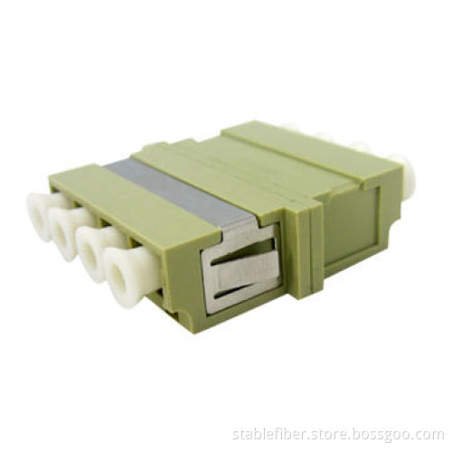 LC Fiber-optic Adapter with MM Ceramic Sleeve, Available in Square Type, Used for Telecommunication